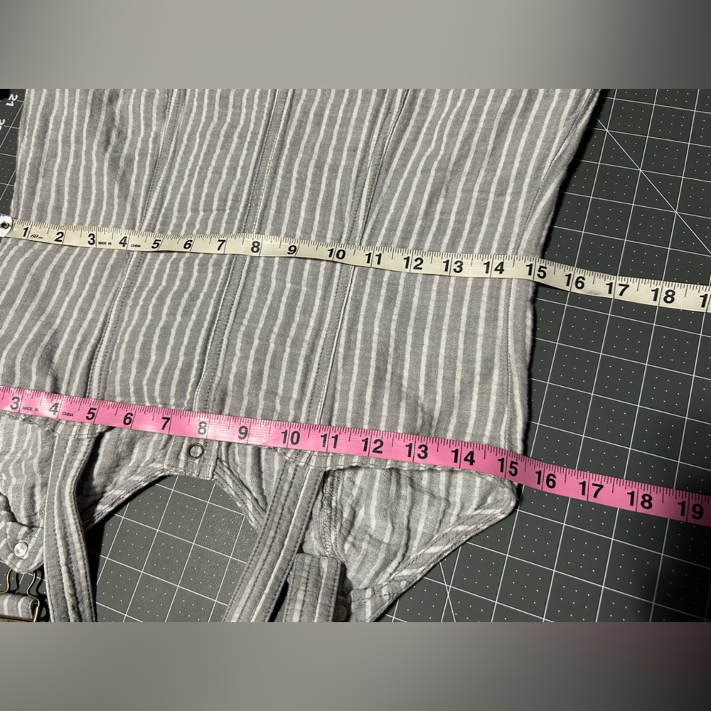 Free People Linen Overall Striped Mini Dress - Picture 9 of 11